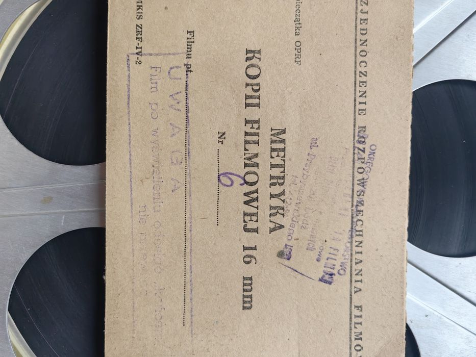 Stara taśma filmowa 35/16 mm z filmem 'Gdańsk'