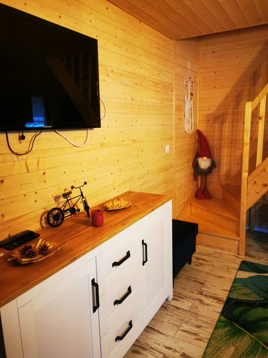 Domek nad zalewem Chańcza letniskowy balia, sauna LEŚNY CZAR
