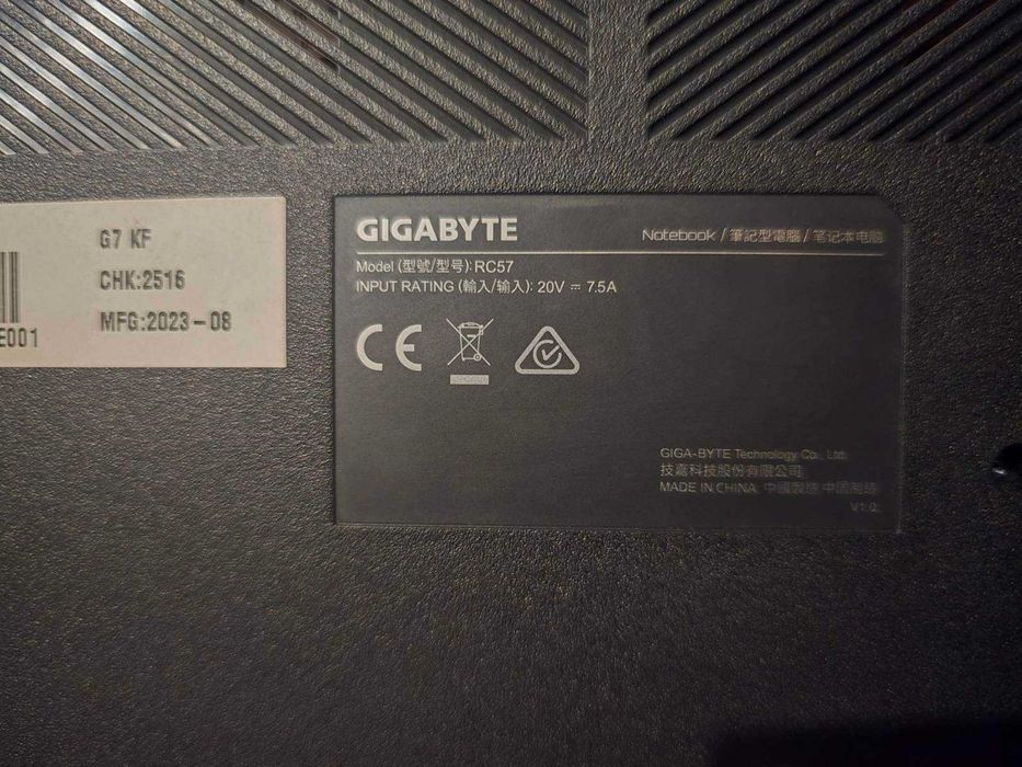 Ноутбук Gigabyte G7 KF i5-12500H/16GB/512 RTX4060
