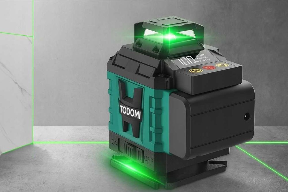 Nowa POZIOMICA LASEROWA 4D 16 LINII Laser Krzyżowy 360 Statyw Walizka