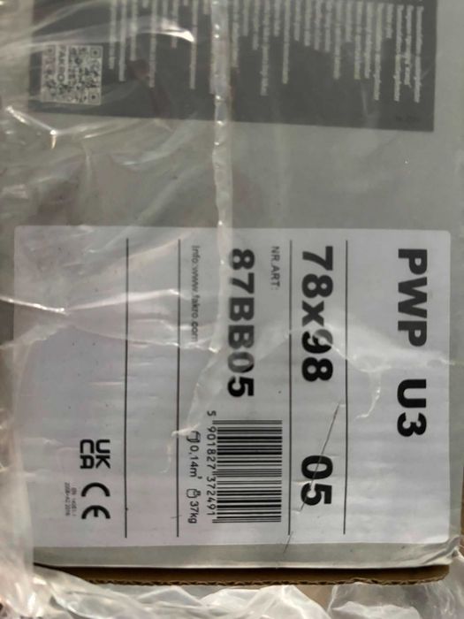 Clarabóia telhado FAKRO 78×98 com rufos NOVA