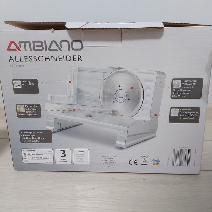 Слайсер ломтерезка ambiano