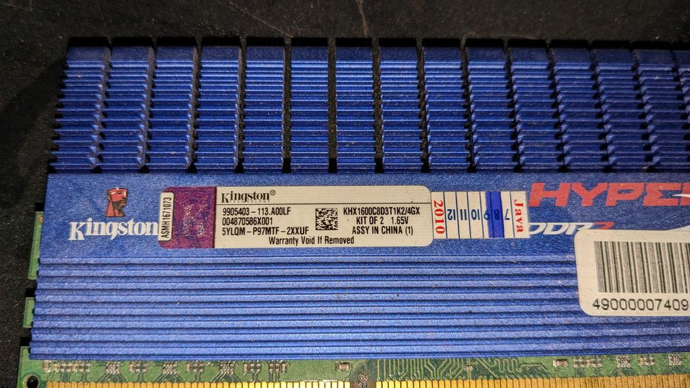 DDR3 2*2 GB 1600 MHz Kingston