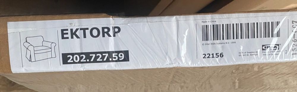 Pokrycie fotela EKTORP  Stenåsa biały