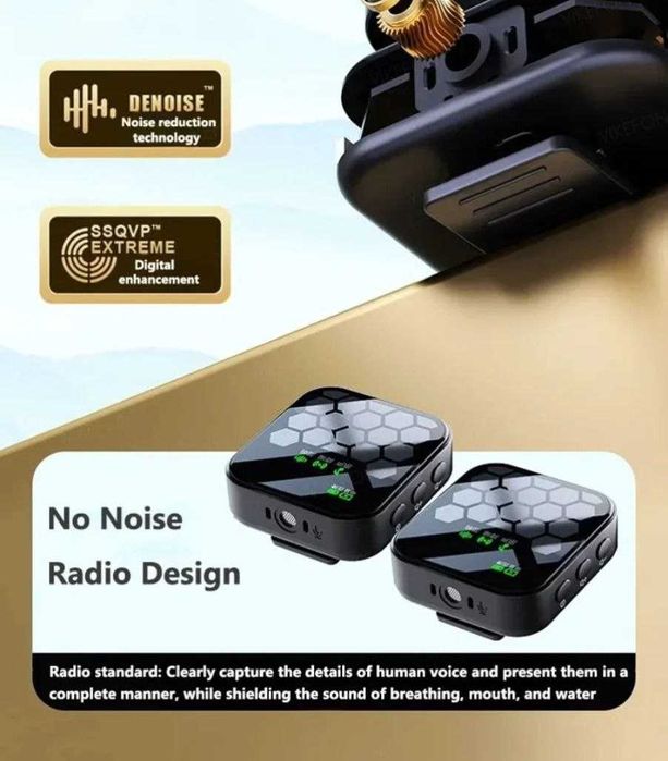 Беспроводной микрофон 2в1 для Type-C и iOS с шумоподавлением