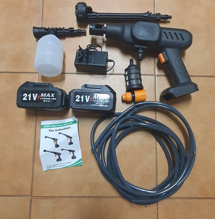Pistola lavagem bateria