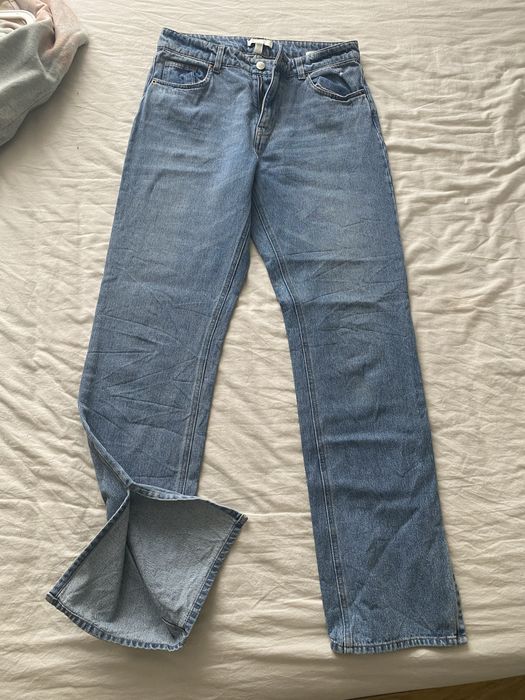 H&M jeansy damskie z rozcięciem 38