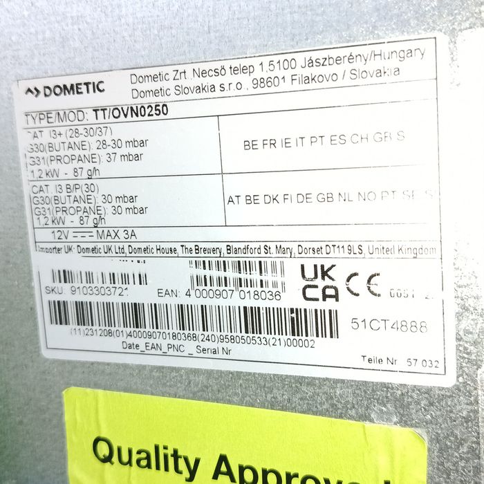 Piekarnik gazowy z grillem Dometic OVG 0250