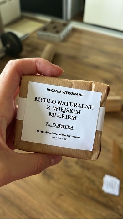 Szare mydło z łoju wołowego z mlekiem
