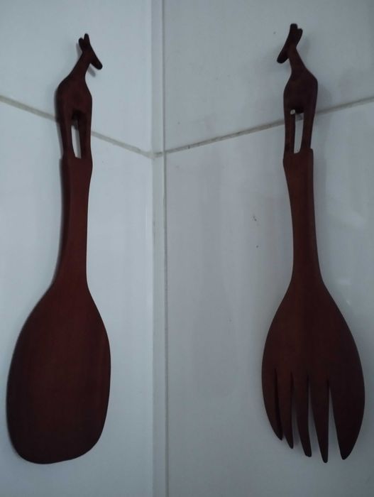 Máscara de arte africana - oferta colheres decoração