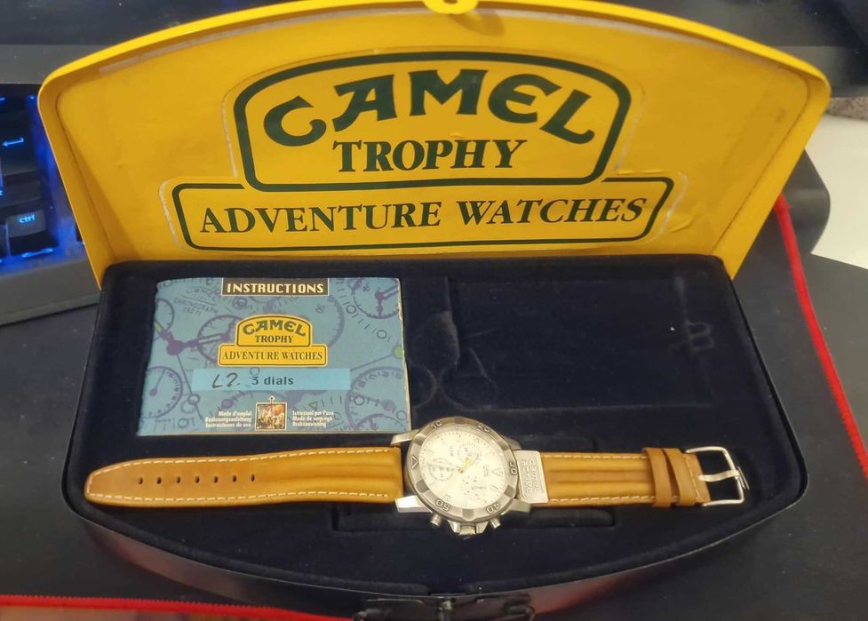 Camel Trophy Adventure Watches — Cronógrafo Vintage — Com Caixa Original e Manual