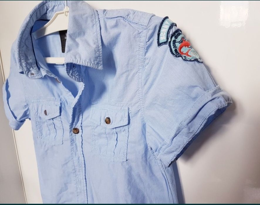 Koszula H&M r.122 z krótkim rękawem. Jak nowa