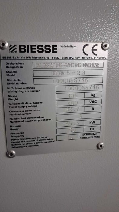 Szlifierka szerokotaśmowa Biesse VIET Opera 5 -2.3 z 2022r.