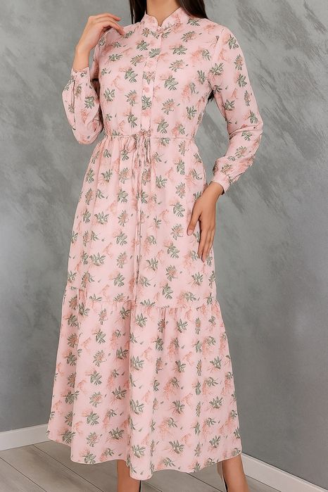 Nowa sukienka 38 36 midi pudrowa elegancka