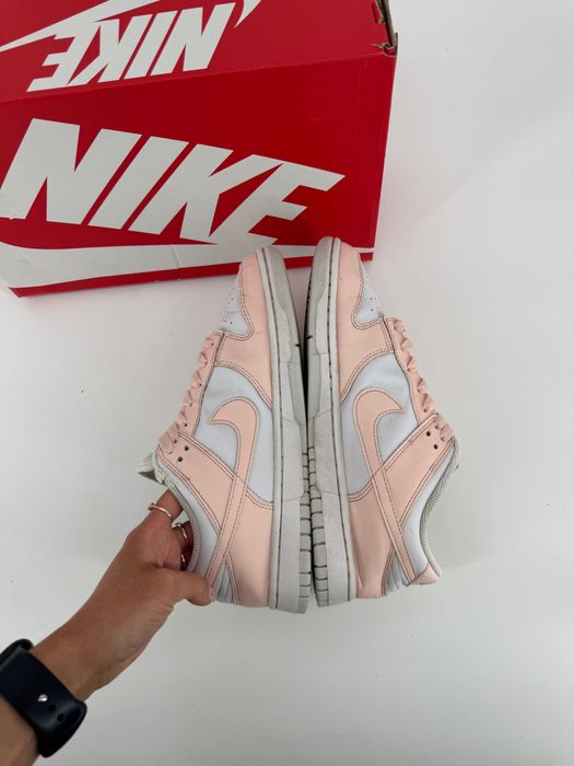 Nike dunk sneakersy niskie na lato damskie białe pomarańczowe 40,5
