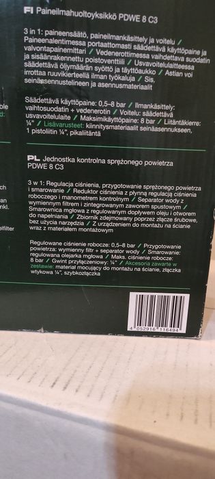 Parkside wkrętak udarowy PDSS 310 C6 + regulator ciśnienia PDWE 8 B2