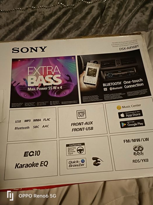 Auto-rádio Sony DSX-A416BT + Colunas Sony 3 Vias – Bluetooth – Conjun