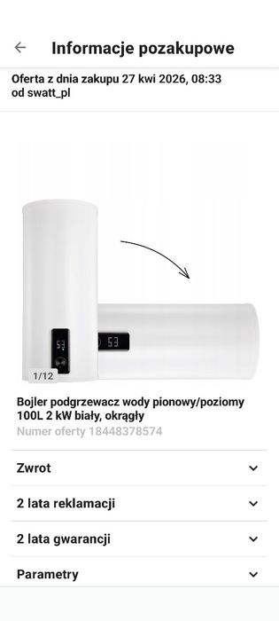 Bojler elektryczny Weber