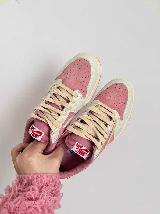 АКЦІЯ! Nike Air Jordan 1 Low x Travis Scott Shy Pink 36 37 38 39 40 41
