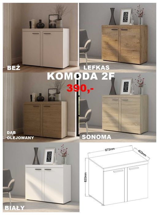 Duża meblościanka z szafą i ławą