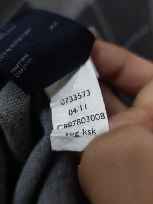 Sweter sweterek klasyczny Tommy Hilfiger denim XL siwy szary ciemny ja