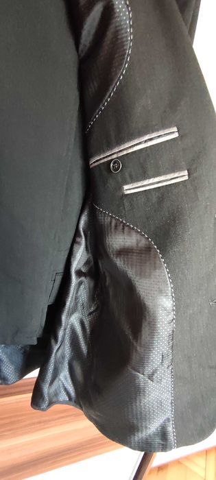 Garnitur PAKO LORENTE 52/176 wełna, ciemny grafit, Slim Fit