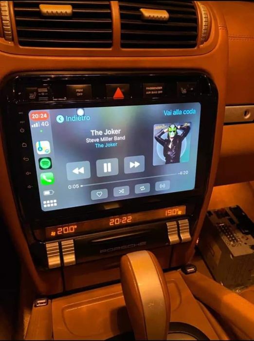 Rádio Android 13 com GPS Porsche Cayenne 03-10 (Artigo Novo)
