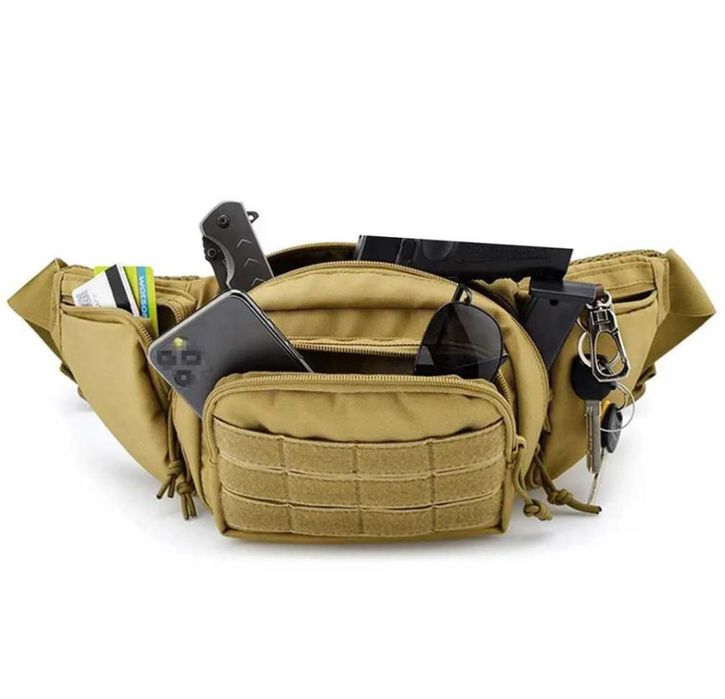 Мужская сумка на пояс/плече с КОБУРОЙ. Цвет: черный, койот, олива.