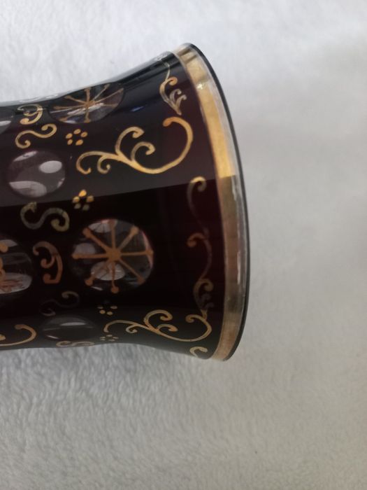 Duży kielich na stopie, Biedermeier 19 wiek, Bohemia,.