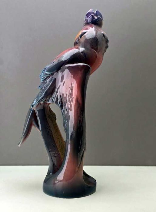 Duża figurka Papuga  wytwórnia Jihokera lata 70-te