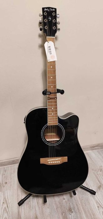 Gitara elektroakustyczna Harley Benton D-120BK NOWA zestaw akcesoriów
