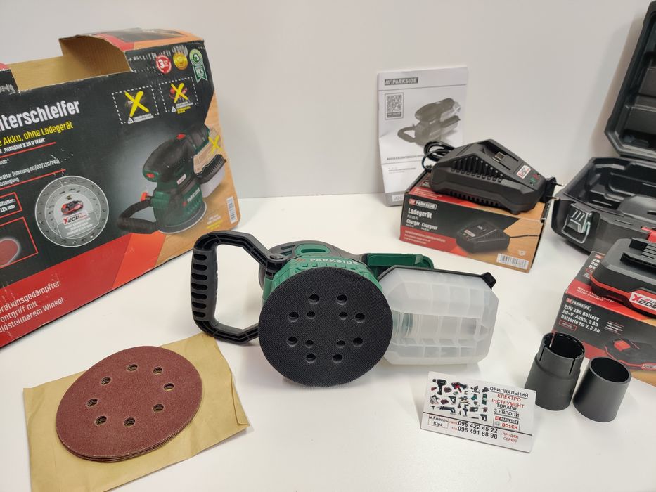 НОВ ексцентрикова аккумуляторна шлифмашина сГермании Parkside PAEXS 20