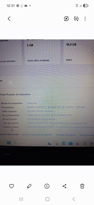 Asus I7 Gaming 16gb RAM, Nvidia