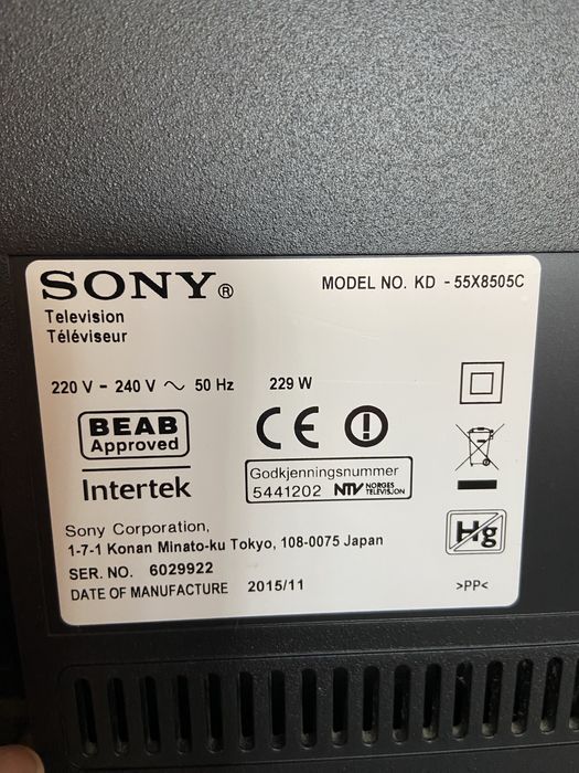 Телевізор Sony KD-55X8505C AndroidTV/120Гц/Premium
