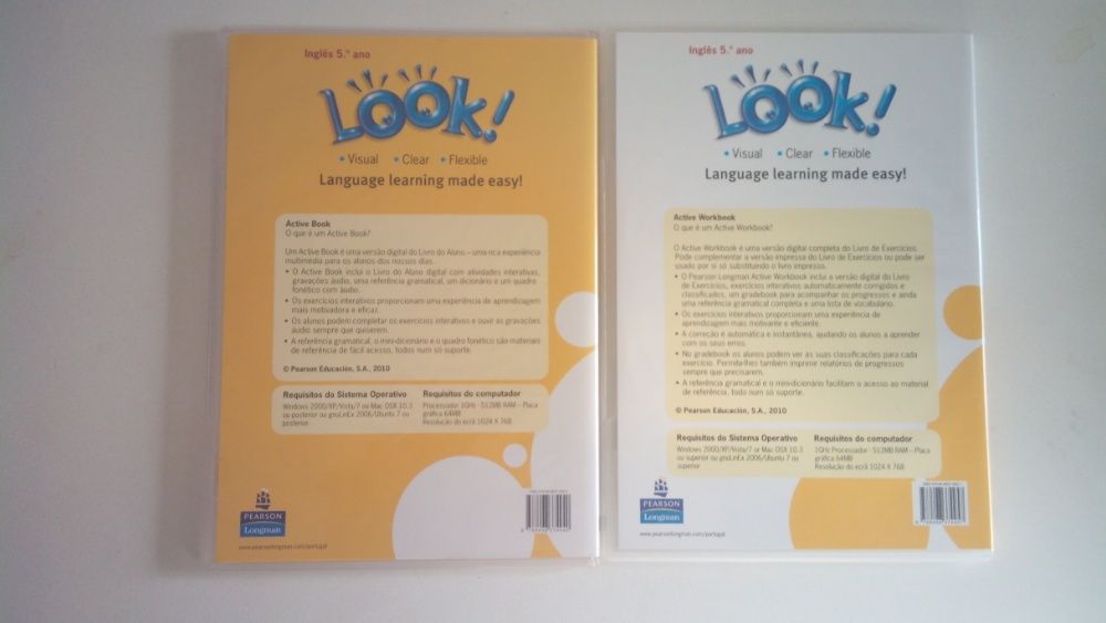 DVD's apoio ao estudo de Português 4º e Inglês 5º ano