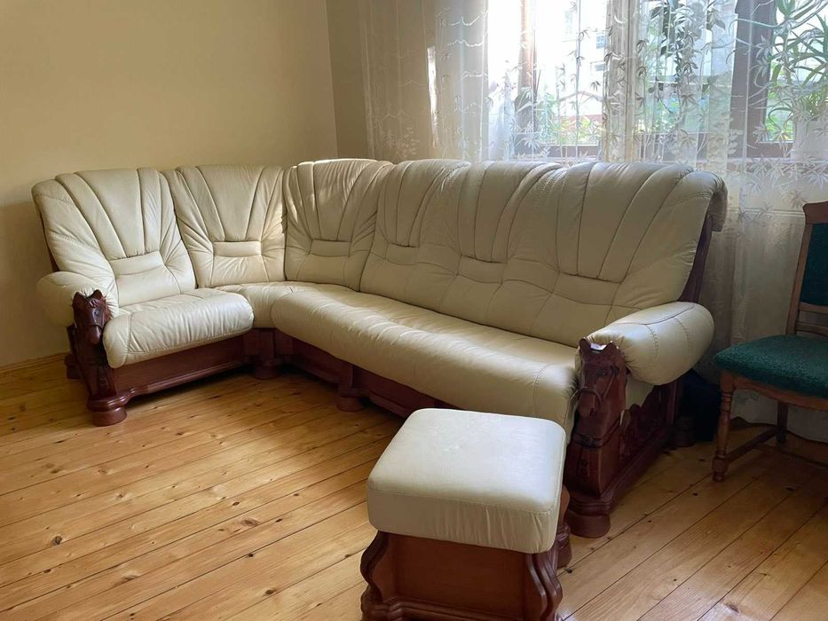 вишуканий шкіряний куток (натуральна високоякісна італійська шкіра)