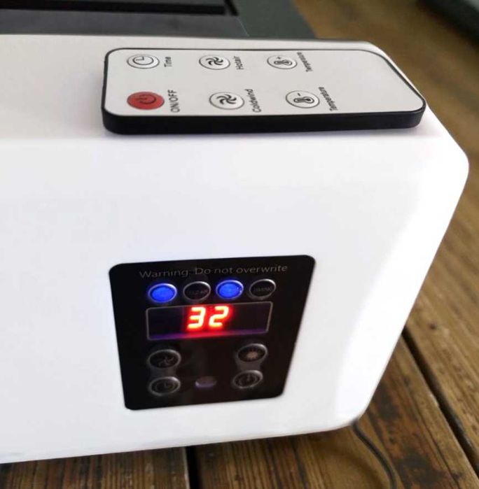 Тепловентилятор настінний з пультом 1500 Вт обігрівач таймер сушарка