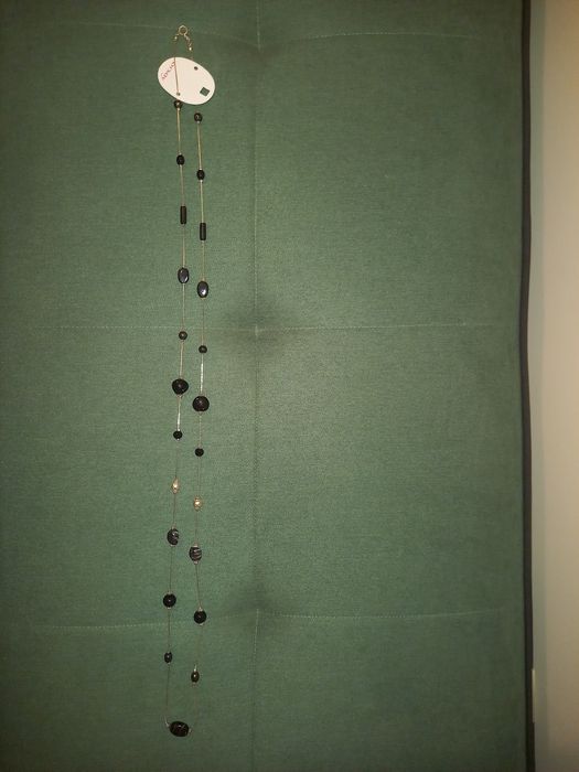 długie, eleganckie, czarne KORALE - Orsay, NOWE!