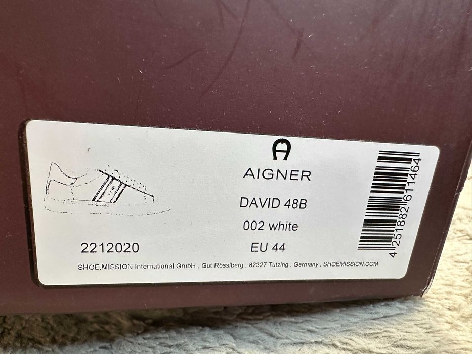buty męskie trampki skórzane aigner david 48b 44