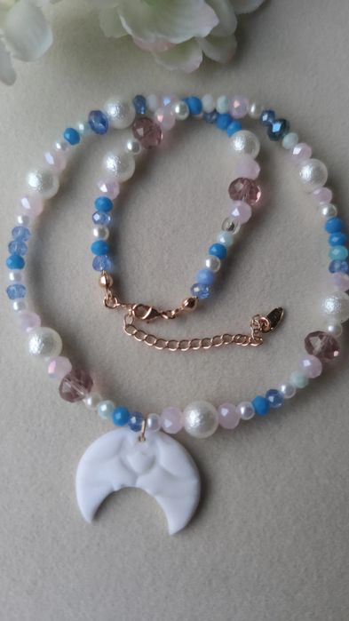 Чокер Лунниця, Пташка, прикраси на шию, підвіска ручної роботи