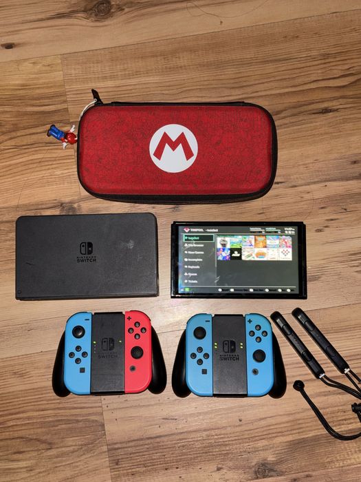Nintendo Switch OLED CFW Przerobiona Zestaw 128GB | 4x Joy-Con | Tinfoil