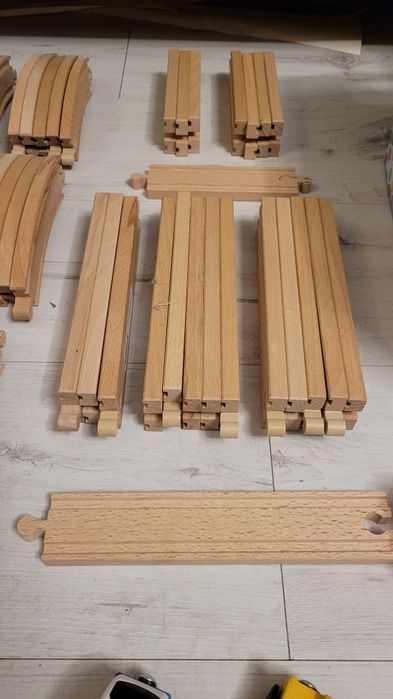 Kolejka drewniana Ikea, pociągi, tory, rozjazdy, wiadukty mega zestaw