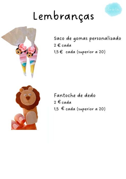 Lembranças para festas