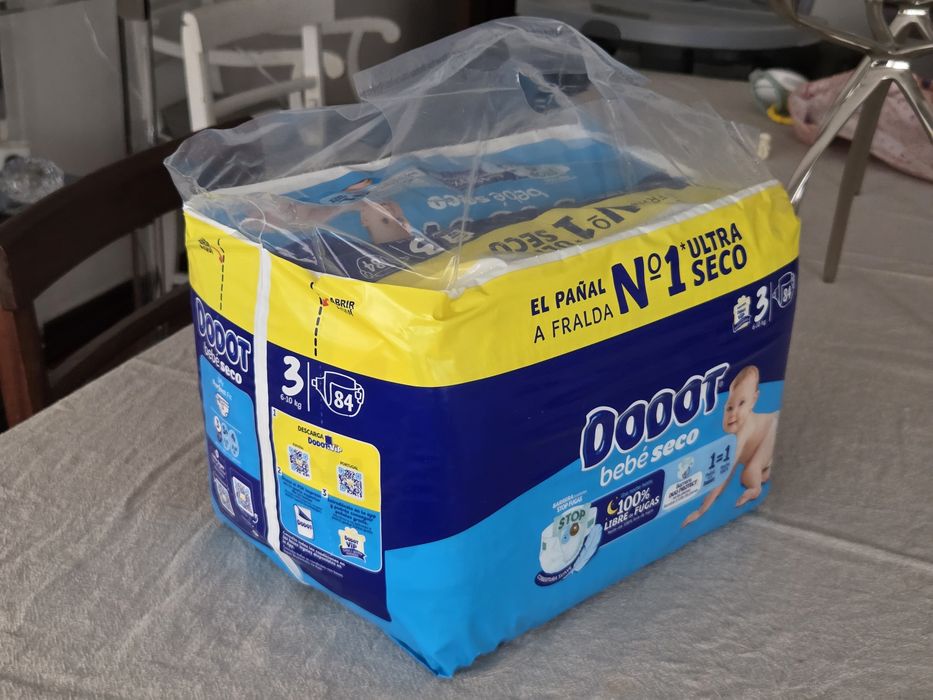 Fraldas Dodot bebé seco T3 84unidades