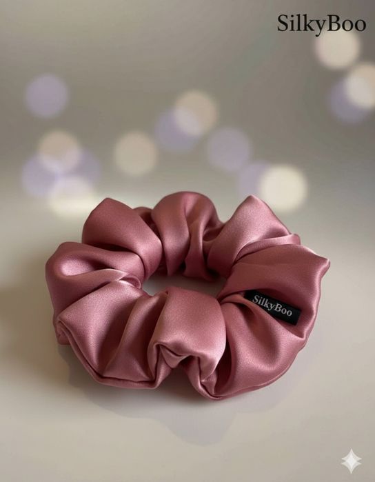 Jedwabna gumka do włosów SilkyBoo scrunchie rozmiar Maxi