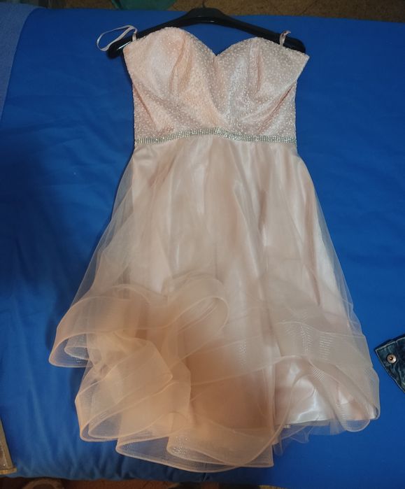 Vestido de cerimónia cor de rosa da Fashion New York