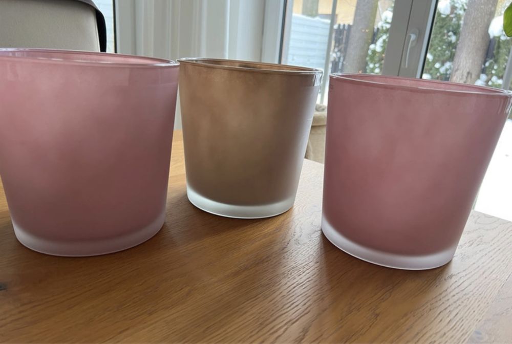 Doniczki szklane 3szt