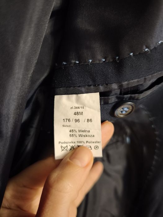 Garnitur marynarka spodnie granatowy