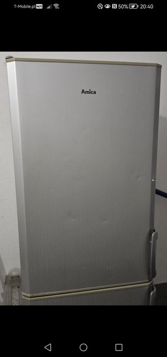 Lodówka srebrna Amica