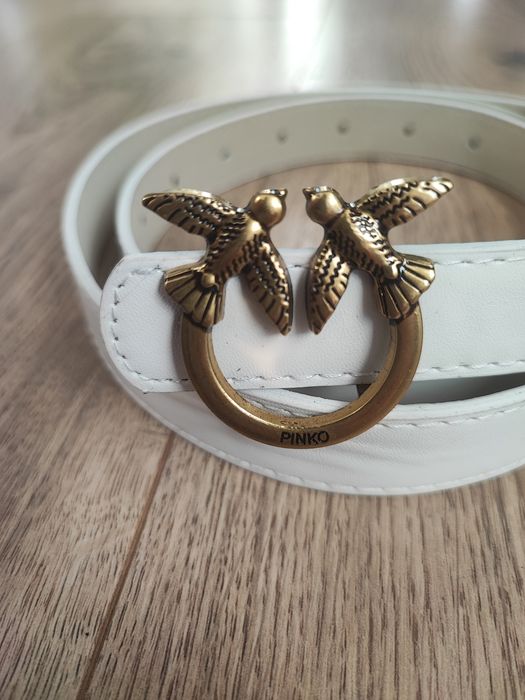 pasek pinko biały